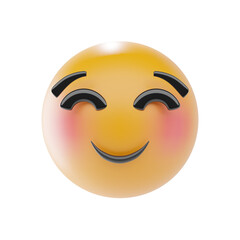 smilling face with smilling eyes emoji 3d icon and illustration