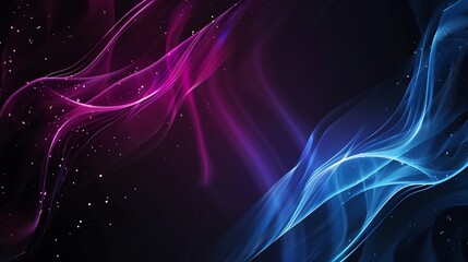 Fototapeta premium The background image with mixed with deep blue and pink, wave, smoke