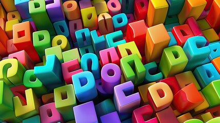 Fototapeta premium 3d many colorful candy numbers illustration