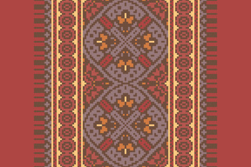 African Mexican pattern vector seamless. Abstract African art style seamless pattern. Hand drawn &middot; Mexican flower traditional pattern background. Ethnic embroidery decoration ornament.