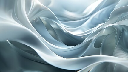 Obraz premium A white and blue abstract painting of a wave