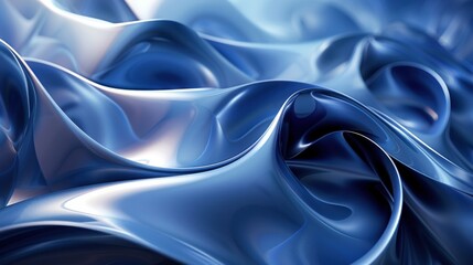 Obraz premium A blue and white fabric with a wave pattern