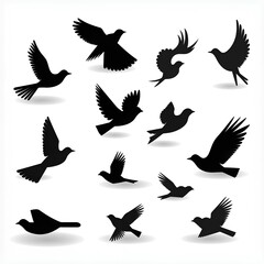 Obraz premium set of birds made by midjourney