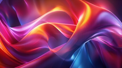 Obraz premium A colorful, abstract painting with a purple and blue swirl