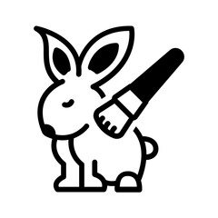 Vector solid black icon for Grooming