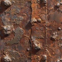 Obraz premium Close up of rough, brown, grunge metal texture