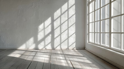 Obraz premium Window Light Shadow Overlay on Wall