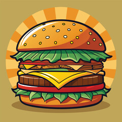 burger vector illustration