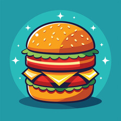 burger vector illustration