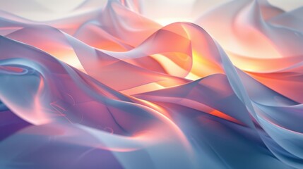 Obraz premium A colorful, flowing piece of fabric with a sun in the background