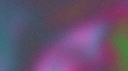 Purple blue green grainy gradient, bright shine, glowing grungy template, noise texture background, abstract header poster large banner design, copy space