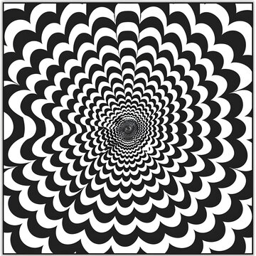 Optical Illusion Challenges Perception with Geometric Shapes and Paradoxical Designs