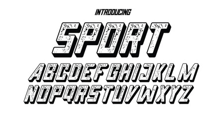 Font sport vector art