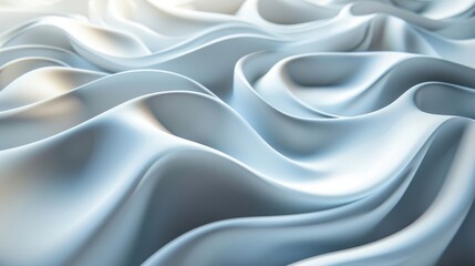 Obraz premium The image is a close up of a white fabric with a wave pattern