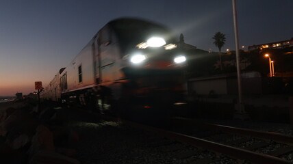 train at night