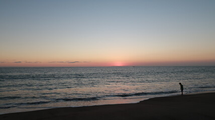 sunset on the beach