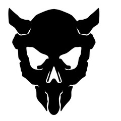 skull and crossbones. skull silhouette logo. skull fill
