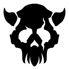 skull and crossbones. skull silhouette logo. skull fill