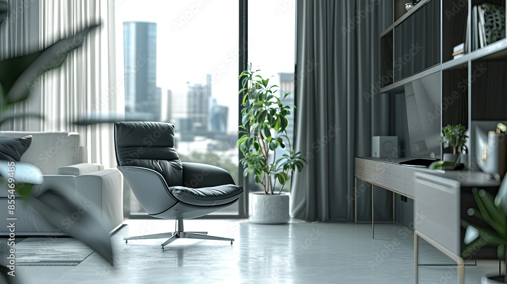Poster professional gray virtual environment tailored for zoom, offering a sophisticated setting for virtua