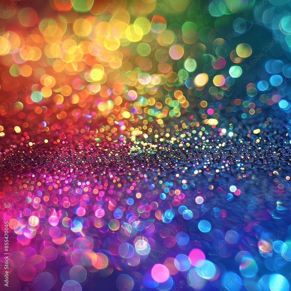 Poster festive party design features abstract christmas background with colorful bokeh lights