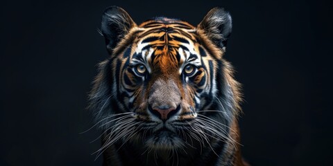 Close-Up Portrait of a Majestic Tiger