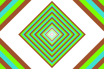 An abstract retro concentric diamond shape stripe pattern design element.