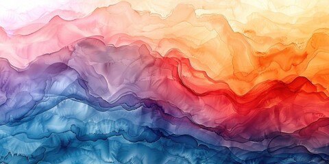 Fototapeta premium Abstract Art with Fluid Colors of Blue, Purple, Red and Yellow