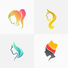 a collection of beautiful women's logos with various models