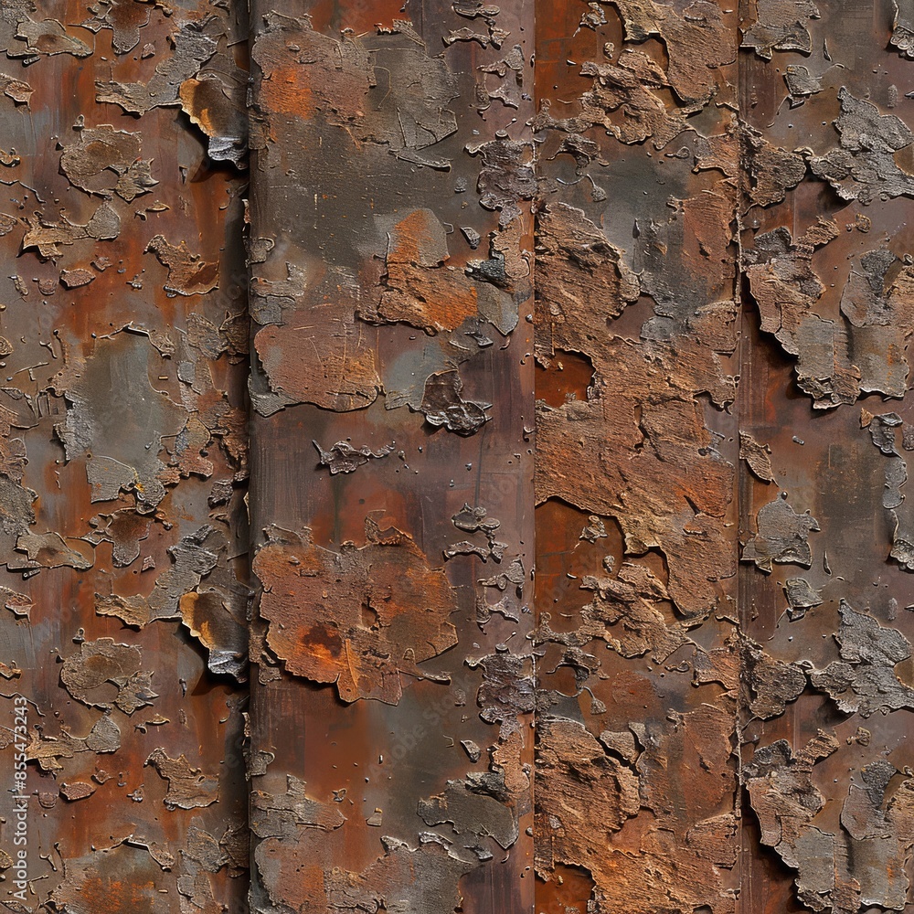 Poster metal surface showing signs of age with rough texture and rust stains