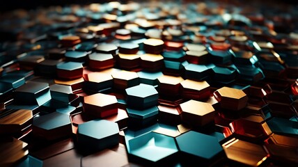 Fototapeta premium hexagonal structure, 3d illustration