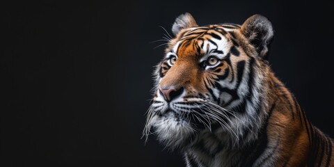 Fototapeta premium A Close-Up Portrait of a Majestic Tiger