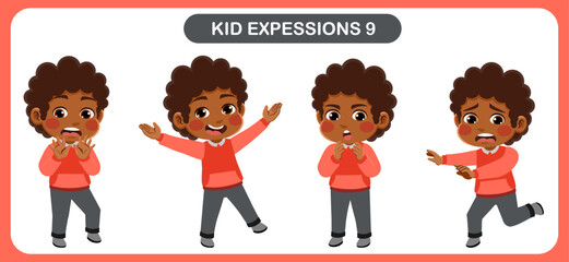 children with various expressions. Good for application in various design and other promotional needs