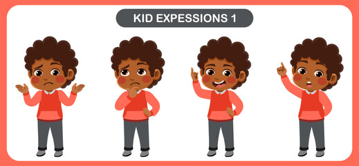 children with various expressions. Good for application in various design and other promotional needs