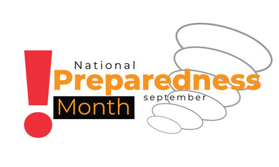 National Preparedness month. background, banner, card, poster, template. Vector illustration.