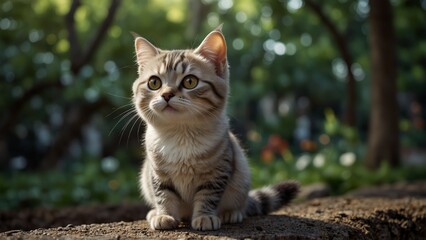 Obraz premium walpaper cartoon and cat style