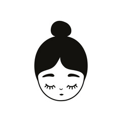 simple woman beauty clean logo vector illustration template design