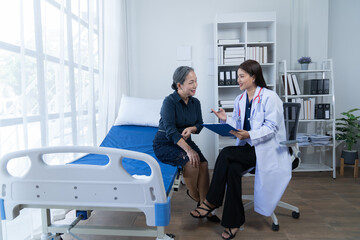 During a consultation in the office, female patients received advice on birth control options and engaged in discussions about their overall health and treatment plans. This interaction between medica