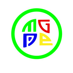 Giving vector concept or isolated logo. Monogram letter , symbol, Logo for business logo or company logo