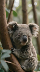a koala bear that is sitting on a tree