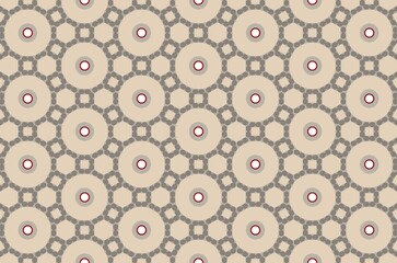 A pattern of circles in various sizes and beige color