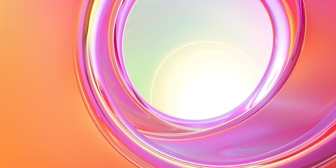 Obraz premium background orange and purple background circular shapes glass, circle, vector, design, swirl, illustration, round, frame, light, rainbow, color, pattern,