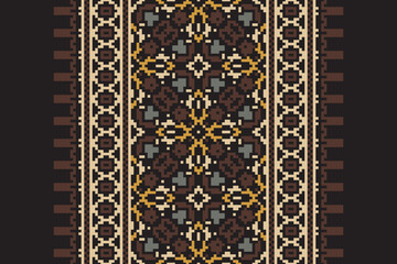 Ethnic pattern vector background. seamless pattern traditional, Design for background, wallpaper, Batik, fabric, carpet, clothing, wrapping, and textile. ethnic pattern Vector illustration.