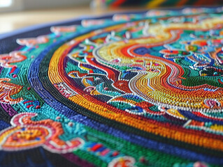 Tibetan Mandala Intricate Pattern in a Meditative Art Style