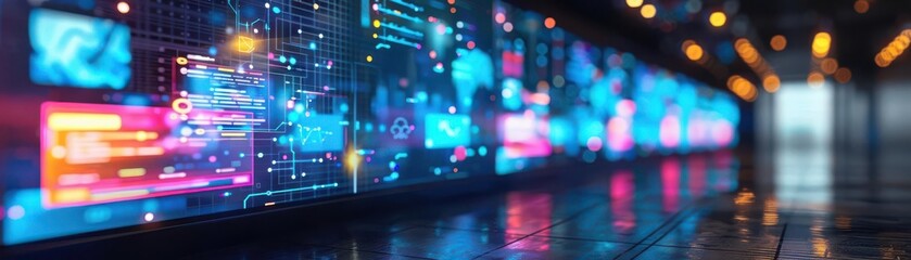 Fototapeta premium Key findings and insights sharing on social media, integration features, sleek interface, engaging visuals