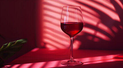 Red Wine Placed on Table