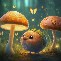 illustration of a cute owl on a branch of a tree. high quality illustration