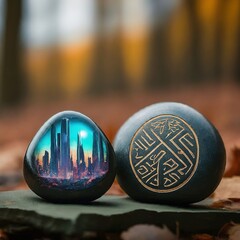 a closeup shot of a wooden cross with a blurred background