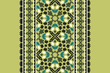 Ethnic pattern vector background. seamless pattern traditional, Design for background, wallpaper, Batik, fabric, carpet, clothing, wrapping, and textile. ethnic pattern Vector illustration.