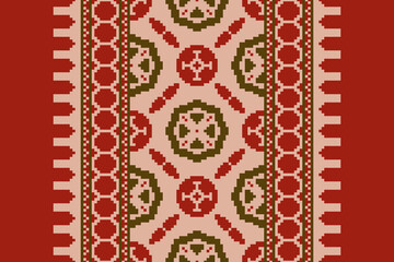 Ethnic pattern vector background. seamless pattern traditional, Design for background, wallpaper, Batik, fabric, carpet, clothing, wrapping, and textile. ethnic pattern Vector illustration.