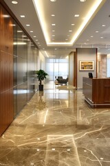 Corporate environment with generous space for messaging.